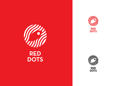 Red dots - Trout fishing club dot fisherman fishing logo logomark logotype red trout wavy