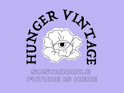 Hunger Vintage brand ethical eye fashion hunger logo plant purple rose secondhand sustainable vintage
