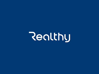 Realthy logo for realtors architecture blue branding graphic design logo logodesign logomark logotype r real estate realthy realtors