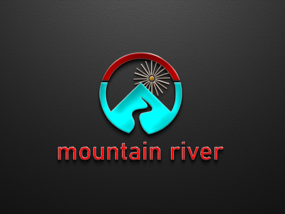 Mountain River Logo Design branding business logo canva design canva logo design fiverr logo freelancer graphic design illustration logo minimalist logo mountain river logo design vector logo