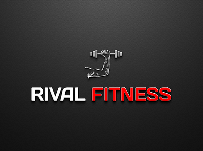 Rival Fitness Logo Design branding business logo canva design canva logo design fiverr logo freelancer graphic design illustration logo minimalist logo rival fitness logo design vector logo