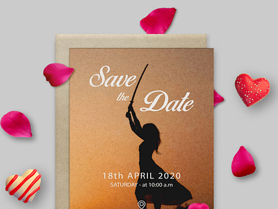 Save the date card project. It's made with adobe illustrator cc.