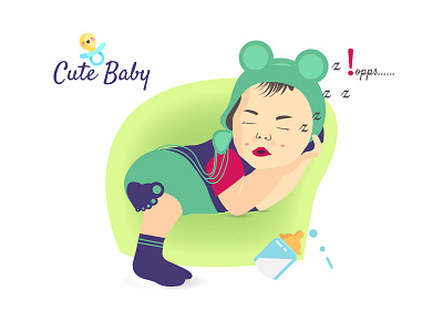 cute Baby ClipArt baby clipart cutebaby illustration nightconcepts