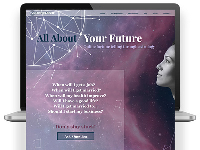 Home page Design of Astrology website