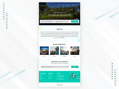 Travel - Complete landing page