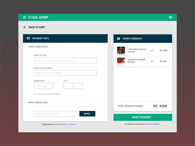 Ui Challenge 02 Modified Colors creditcardcheckout dailyui modified newcolors uichallenge2