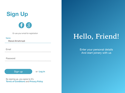 Daily UI Challenge #001 Sign Up screen daily 100 challenge dailyui dailyui 001 dailyuichallenge design ui ux web