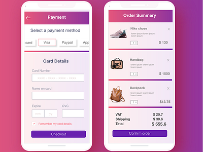 Daily UI challenge #002 Credit card checkout app daily 100 challenge dailyui dailyui 002 dailyuichallenge design ui ux