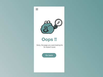 Daily UI challenge #008 404 Page 404 404 error 404 error page 404page app daily 100 challenge dailyui dailyui 008 dailyuichallenge design ui ux