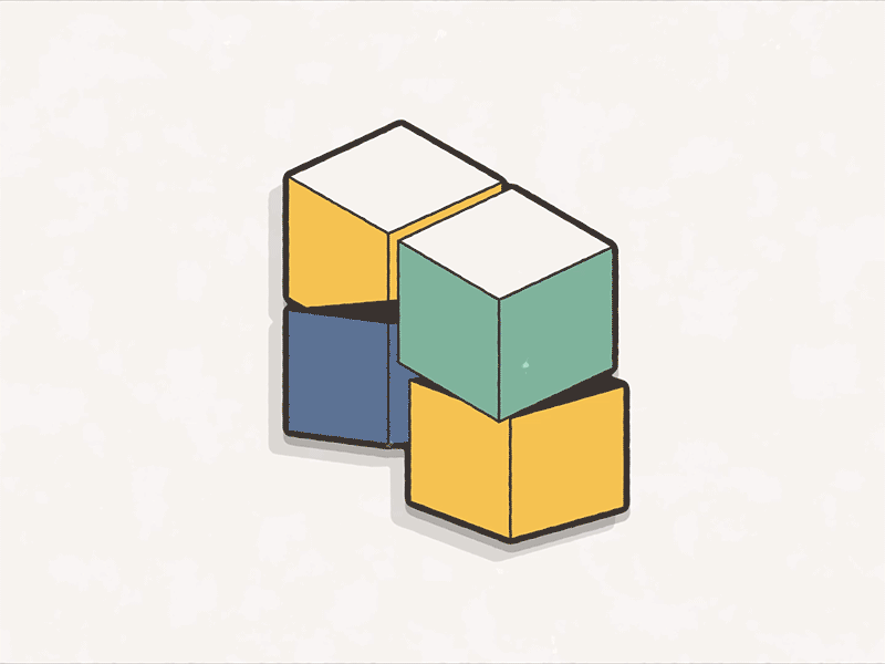Cubicles animation geometric