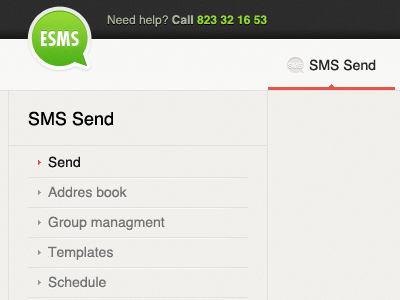 ESMS Frontend active app application black esms green ico icons menu nav sidebar sms