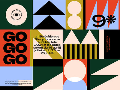 9TH color design future geometric graphic illustration pattern shape typography vector