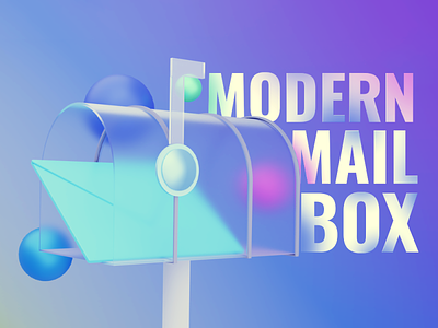 Modern Mail Box design 3d 3d look 3d mail box design illustration mail box