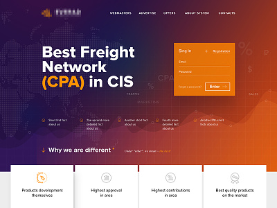 Freight Network Homepage adaptive cpa gui landing page responsive ui ux web web design