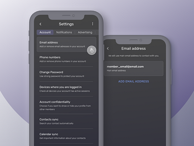 App Settings 007 app app design app settings app ui daily 100 challenge daily ui dailyui dailyuichallenge dark theme mobile app mobile ui settings settings page