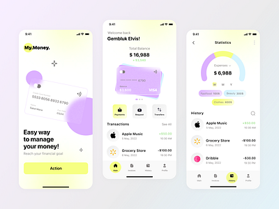 Finance App app design figma finance mobile design ui ux