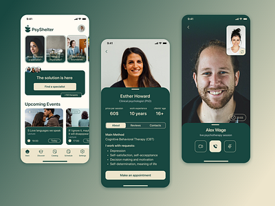 Psychology App app design figma mobile design ui ux