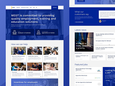 Apprenticeship Website australia design homepage jobs news non profit