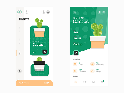 PlantCart app design ui ux