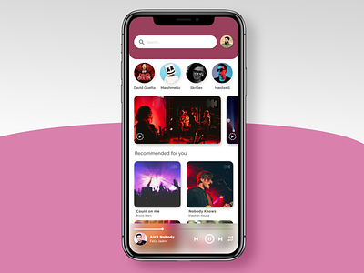 Music App app design ui ux