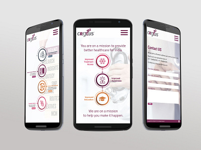 Crixus Healthcare Communication design ui website design