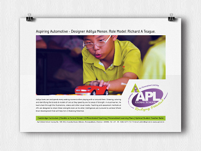 APL Global School ads design web banner