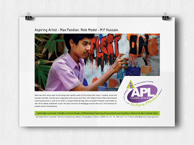 APL Global School ads design web banner