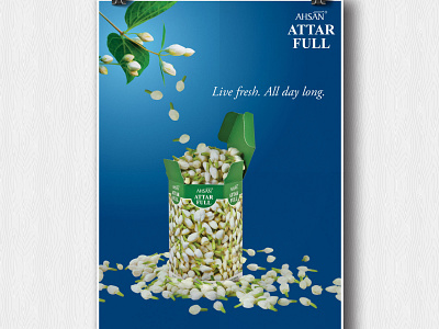 Attar Full - Jasmine perfume ads design branding design