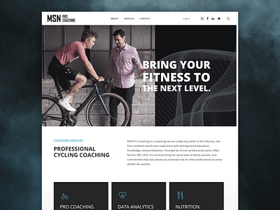 MSN Pro Coaching Website biking coaching cycling design galactic ideas member portal uidesign web webdesign wordpress