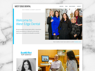 West Edge Dental in Seattle Washington dental website dentist dentist website design galactic ideas seattle wa ui uidesign uxdesign web webdesign wordpress