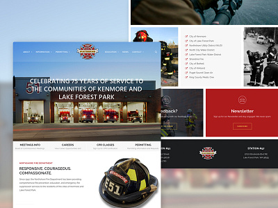 Northshore Fire Department bothell fire firedepartment firehouse northshore ui uxdesign webdesign wordpress