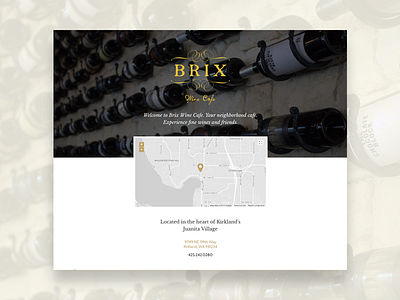 Brix Wine Café cafe galactic ideas restaurant uidesign webdesign wine winebar winebottle