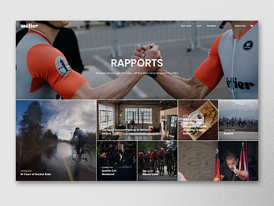 Métier Seattle Rapports cycling ui design uncode web design wordpress