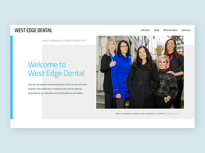 West Edge Dental branding dental dentist galactic ideas ui uidesign uxdesign web webdesign webpage wordpress
