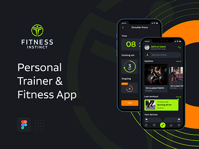 Personal Trainer & Fitness Mobile App Concept app dribble best shot fitness gym ios app personal trainer app trend 2021 ui uiux