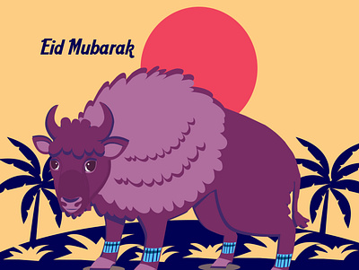 Eid Mubarak d r designs design dina rafat dinarafat eid eid al adha eidmubarak illustration vector vector illustration vectorart دينا رأفت دينارأفت عيد الاضحي عيدمبارك