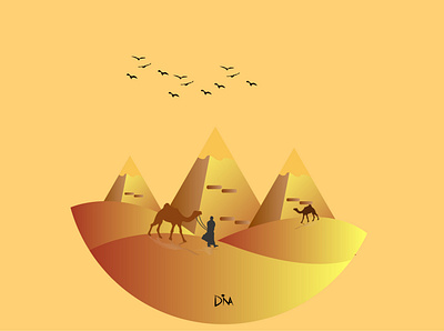 pyramids Design camel charachter d r designs design dina rafat dinarafat illustration illustrator pyramids vector vector art دينا رأفت دينارأفت