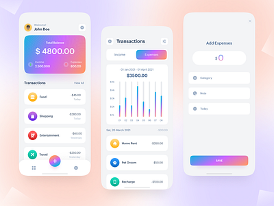 Daily Expense Tracker by Sagar Panchal for MindInventory on Dribbble