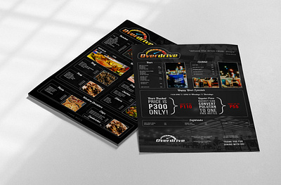 Overdrive Food Menu design food menu menu design