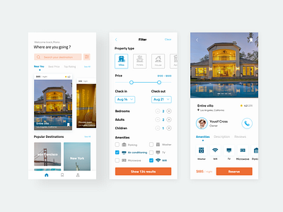 Villa Booking App app designchallenge designwich mobile app mobile ui ui ui design uidesign uidesigner ux