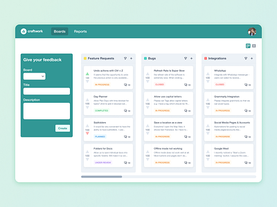 Product Management - Feedbacks dashboard dashboard ui ui ui design uidesign uiux