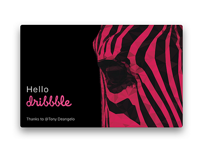Hello Dribbble! debut dribbble first shot illustration invites thanks tony deangelo