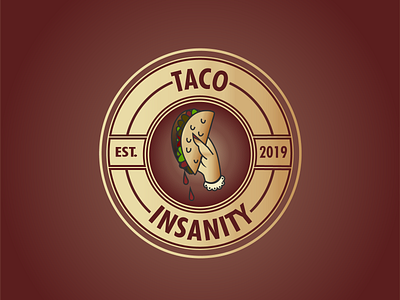 Taco Insanity T-Shirt Brand Concept branding classic design flat illustration logo logodesign traditional traditional art vector vintage vintage logo