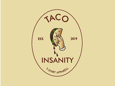Taco Insanity T-Shirt Brand Concept Logo branding classic design flat illustration logo logodesign traditional traditional art vector vintage vintage logo