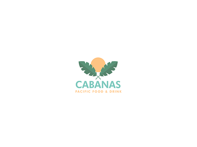 Cabanas Food & Drink TropicRestaurant Logo Concept branding classic design flat illustration logo logo mark logodesign logos mark marketing marks restaurant simple tropical typography