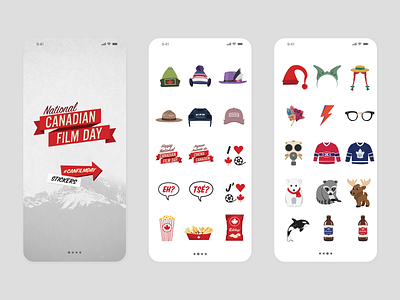 iOS Sticker Pack app branding design film icon illustration ios stickers ui vector