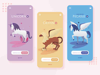 Mythological Shopping App Design 2