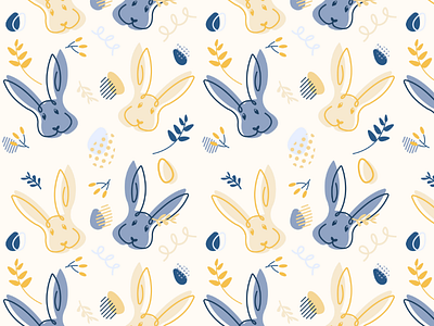 Easter pattern 2 pattern design flat illustration