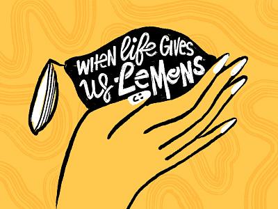 When Life Gives Us Lemons hand hand lettering illustration lemon lettering procreate