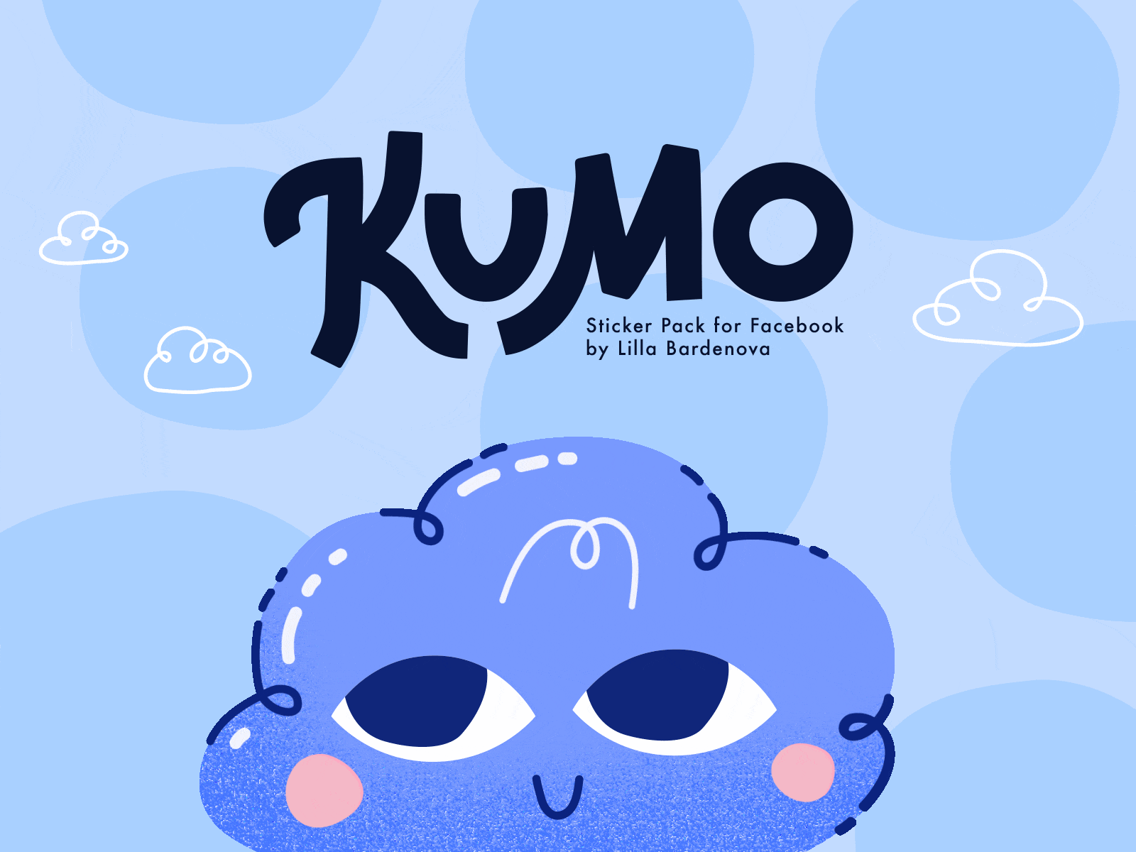 Kumo Sticker Pack character cloud cute facebook kawaii kumo messenger sticker sticker design stickers